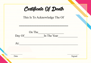 Death Certificates Ontario