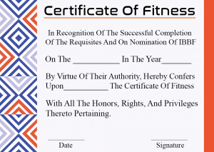   What is Certificate of Fitness
