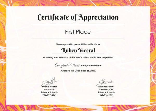 Printable Certificate Of Appreciation Editable Certificate Template Printable Appreciation Certificate Elegant Instant Download