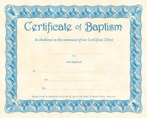 ️Free Sample Certificate Of Baptism form Template ️