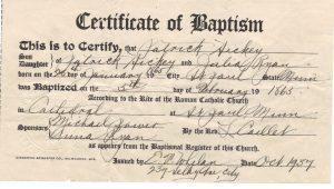 Certificate of Baptism Catholic