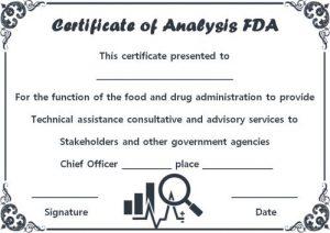 Certificate of Analysis Sample