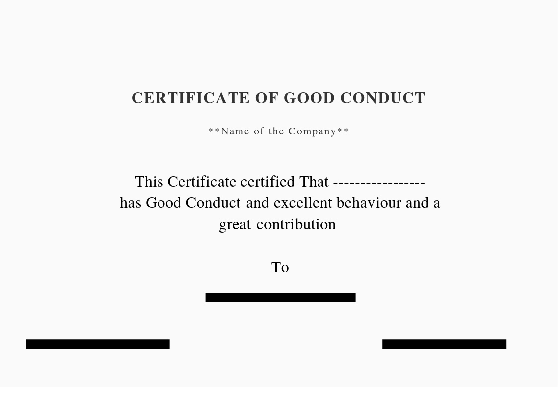 good conduct certificate malaysia