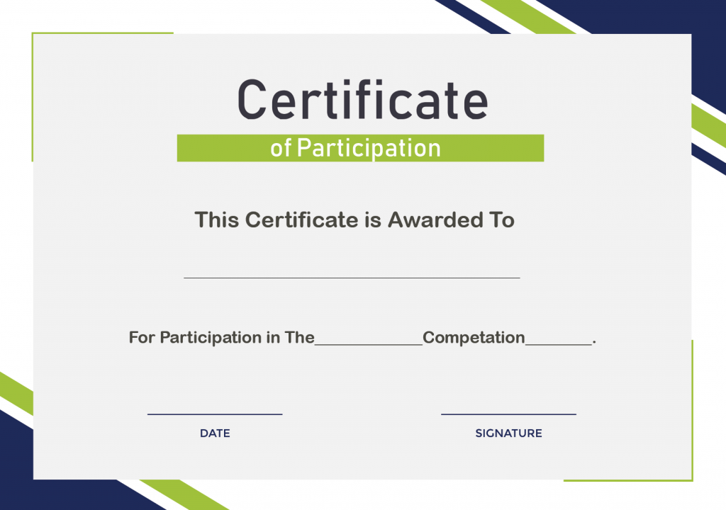 Free Printable Certificate Of Participation Templates