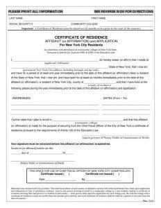 IRS Certificate of Residency 