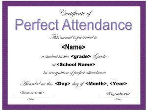 Attendance Certificate Format for the Students 