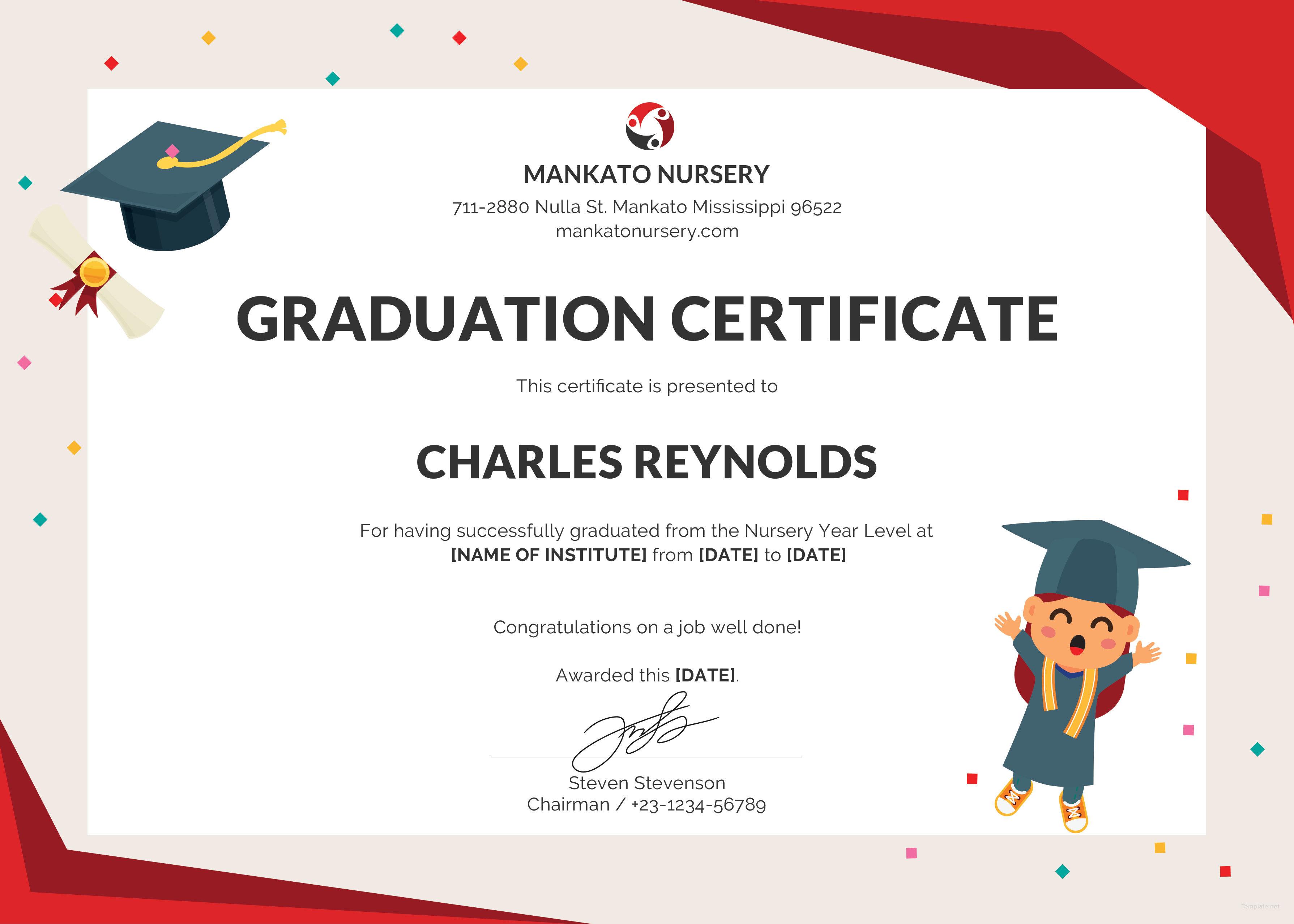 Graduation Certificate Template from certificateof.com