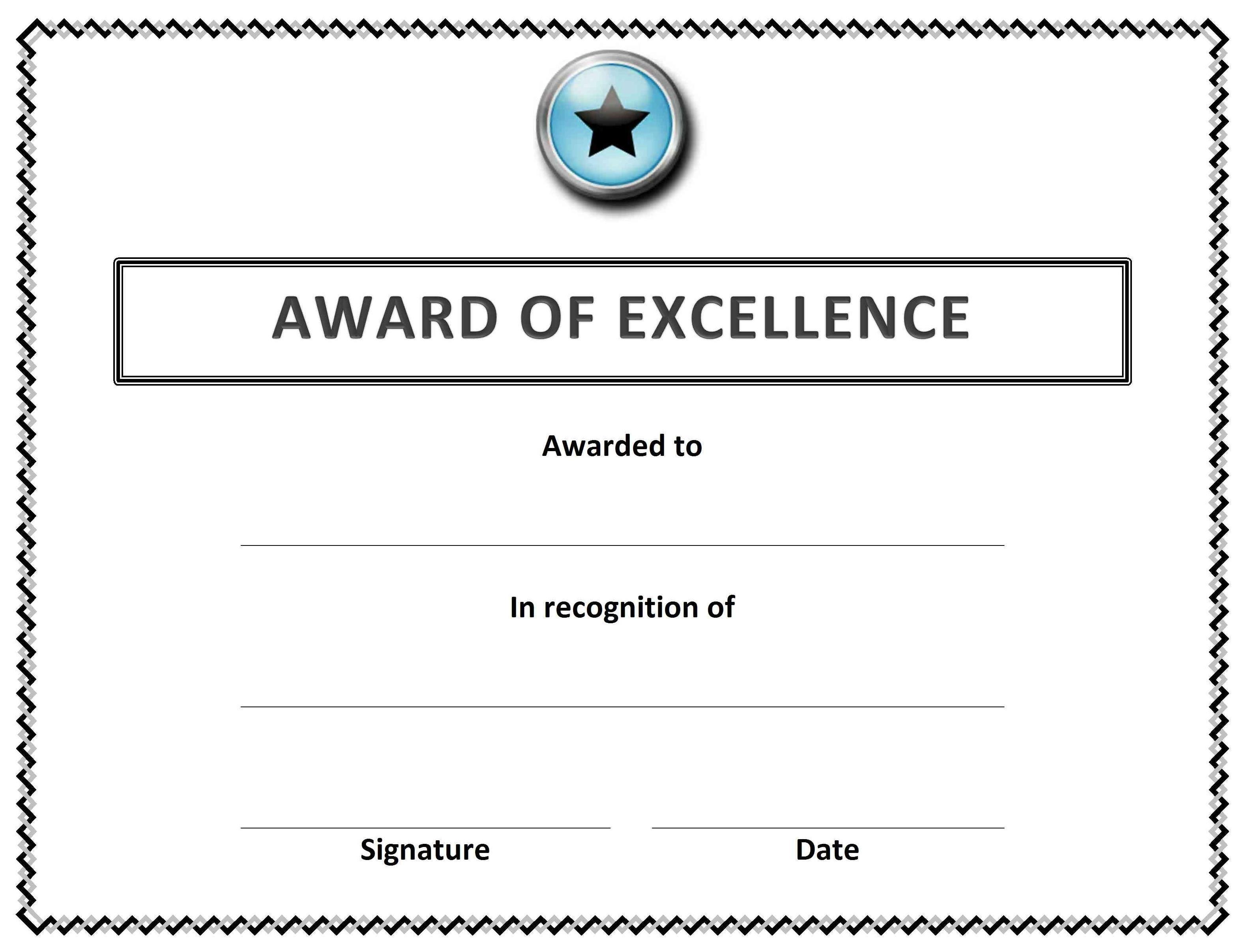 Award Certificate Template Word from certificateof.com