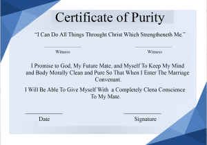 Certificate of Purity Template