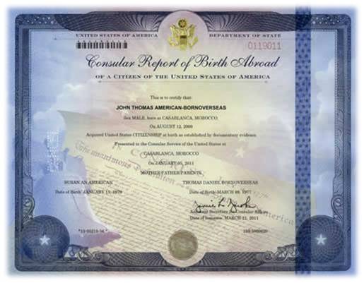 Certificate Of Birth Abroad Certificate Of