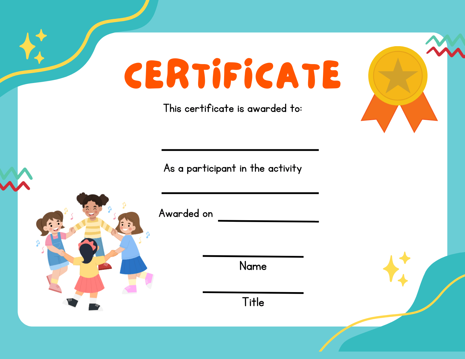 Childrens Participation | Certificate Of